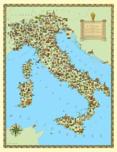 carta tematica dell'Italia
