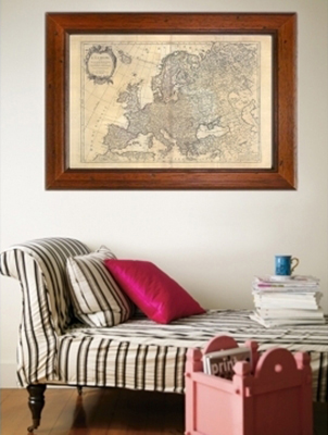 mappa antica per arredamento