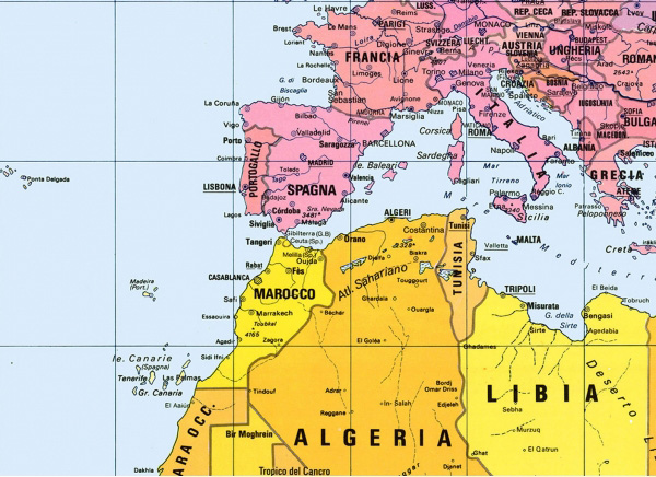 La proiezione reale nella carta geografica di Peters