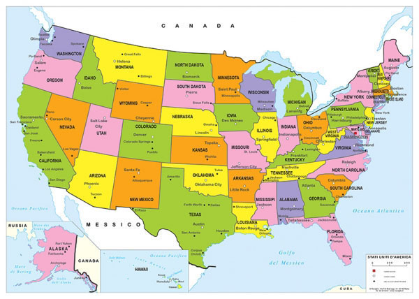 Stati Uniti America CARTOGRAFICA VISCEGLIA