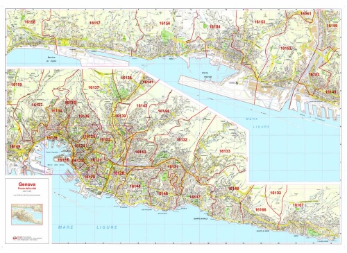 Mappe geografiche di tutte le città italiane suddivise per CAP