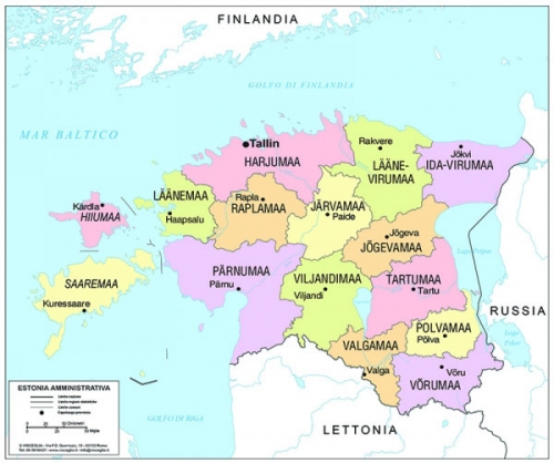 Mappe geografiche di vari stati