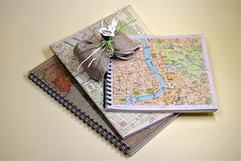 Bomboniere 3 quaderni di viaggio cartografica visceglia