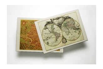 Esempio di tovagliette americane con carte geografiche