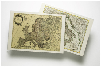 Tovagliette americane con stampa carte geografiche